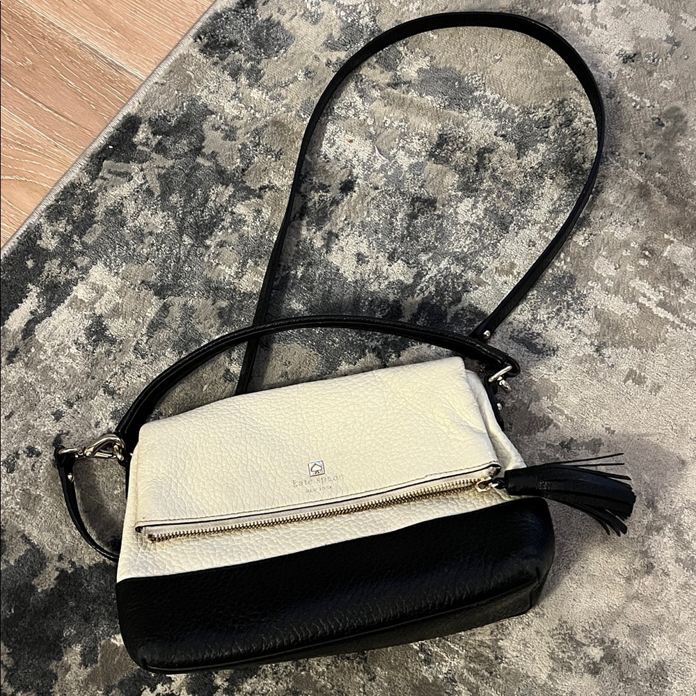 Kate Spade NY Southport Avenue Maria Clutch or Crossbody leather 2 tone